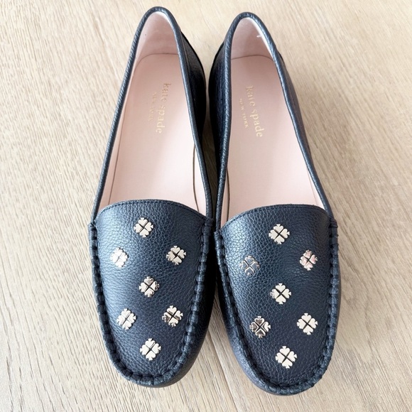 Kate Spade Black Leather Deck Driver Slip On Loafers - Picture 4 of 9